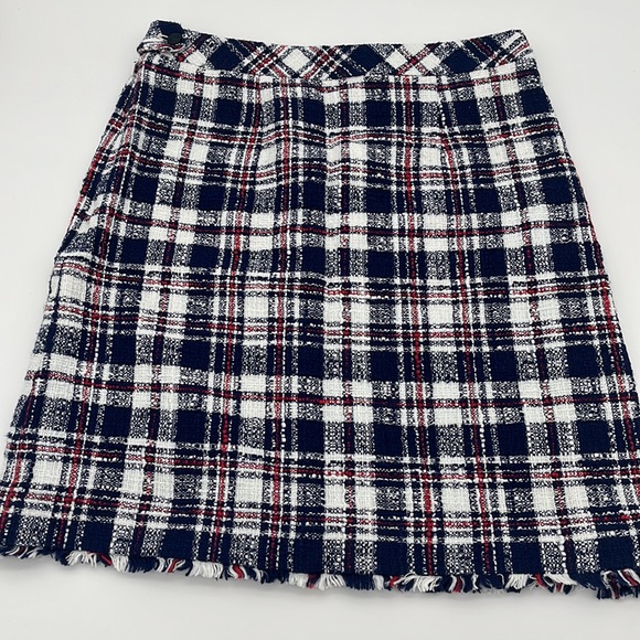 Brooks Brothers Tweed Texture Plaid Mini Skirt Size 2 - Picture 8 of 9